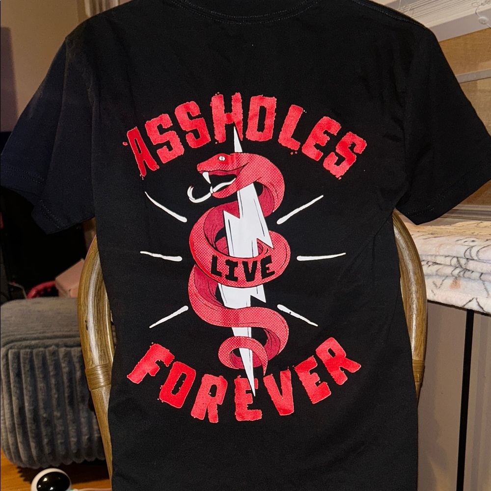 BNWOT ALF Black T-Shirt with Red Snake Graphic